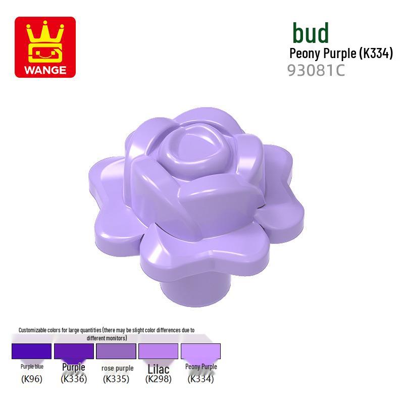 Wange Small Particle Compatible Building Blocks Set - Flower Assembly (4728/4727/15469w)