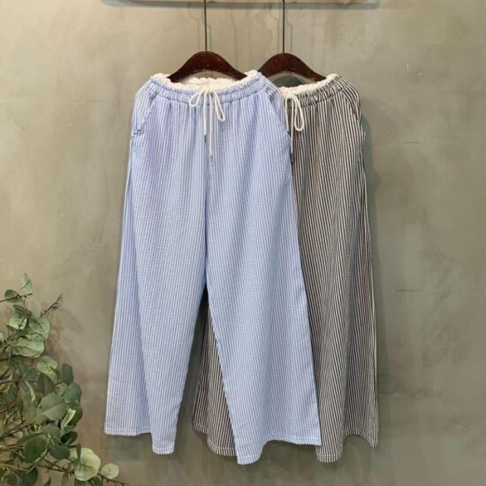 C S In The Room Tani emboSSed Stripe bandIng Wide pantS 2Color