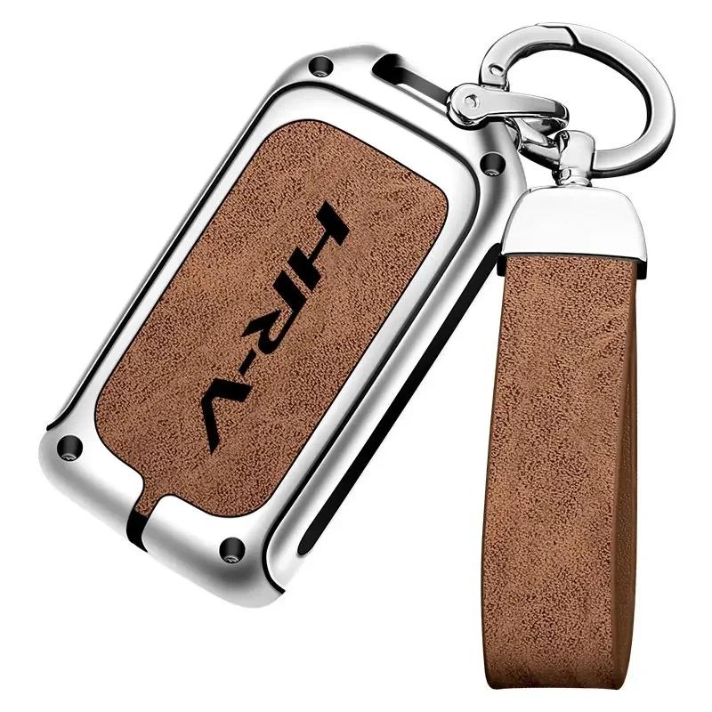 VZH5 Zinc Alloy Car Smart Control Key Case Cover Shell Fob Holder for Honda HRV Protector Key Bag Automotive Interior Accessories