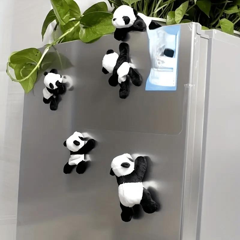 Plush Panda Stickers, Adorable Black & White Fabric Panda Decorations, No Power Required, for Vines Walls and Gifts, Home or Party Decoration