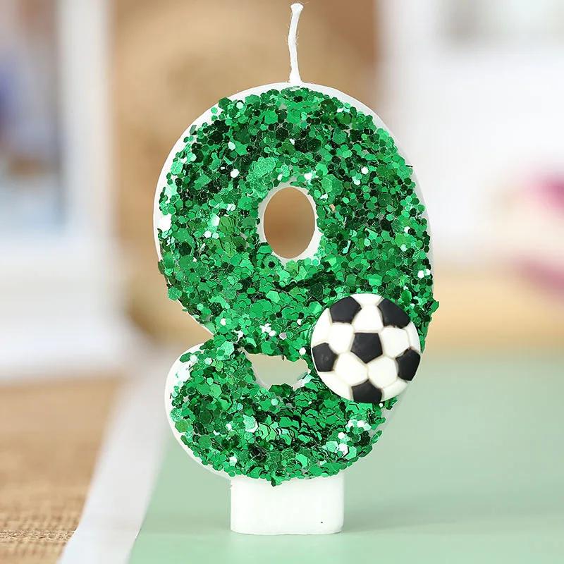 Football Cake Candles Decoration Soccer Ball Birthday Party Supplies for Kids Toy Gifts Home Decoration Anniversary Cake Candle
