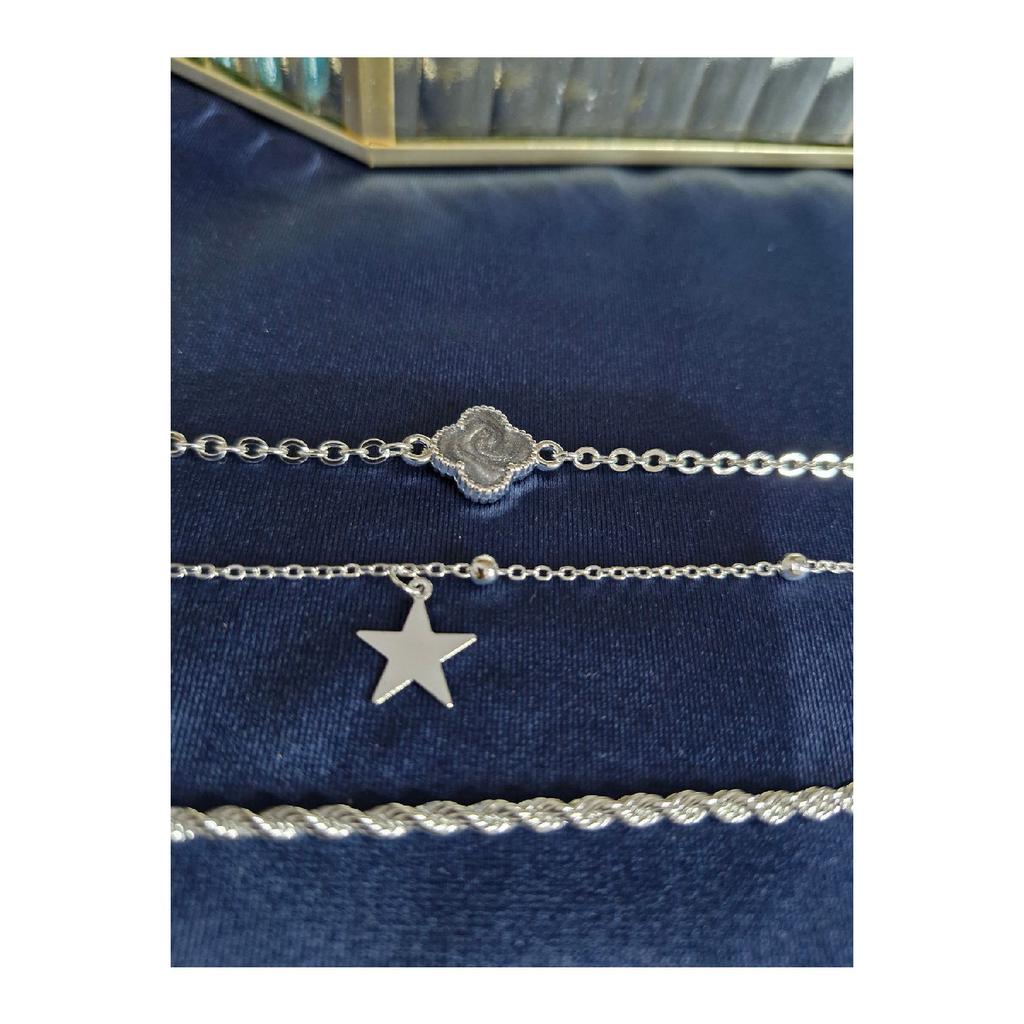 Triple Brass Plated Chain bracelet