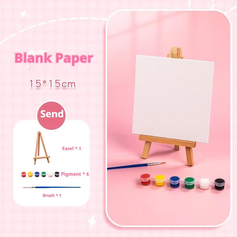 12colors/Set Acrylic Pigment With Brush Palette Small Box Beginner Children's Hand Painted Graffiti Coloring Paint Painting Tool