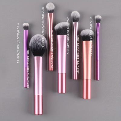 7pcs Makeup Brush Kit with A Bag Soft Synthetic Hair Make Up Brushes Foundation Blush Eyeshadow Cosmetic Makeup Tools