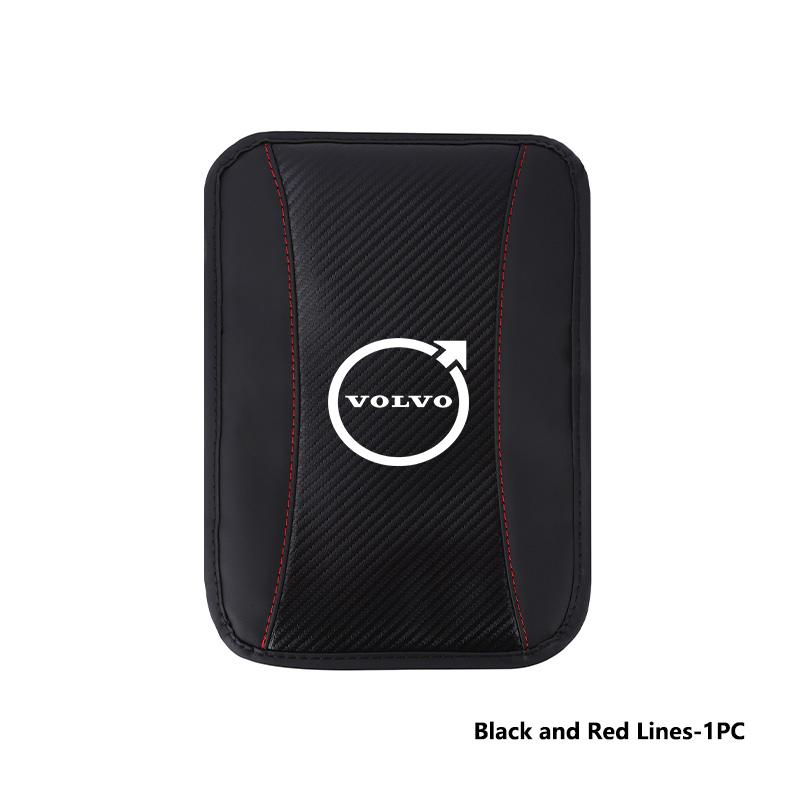 Carbon Fiber Car Armrest Cushion Auto Center Console Protector Pad For Volvo XC60 V40 V50 XC90 S60 V90 V70 XC40 V60 S90 AWD S80