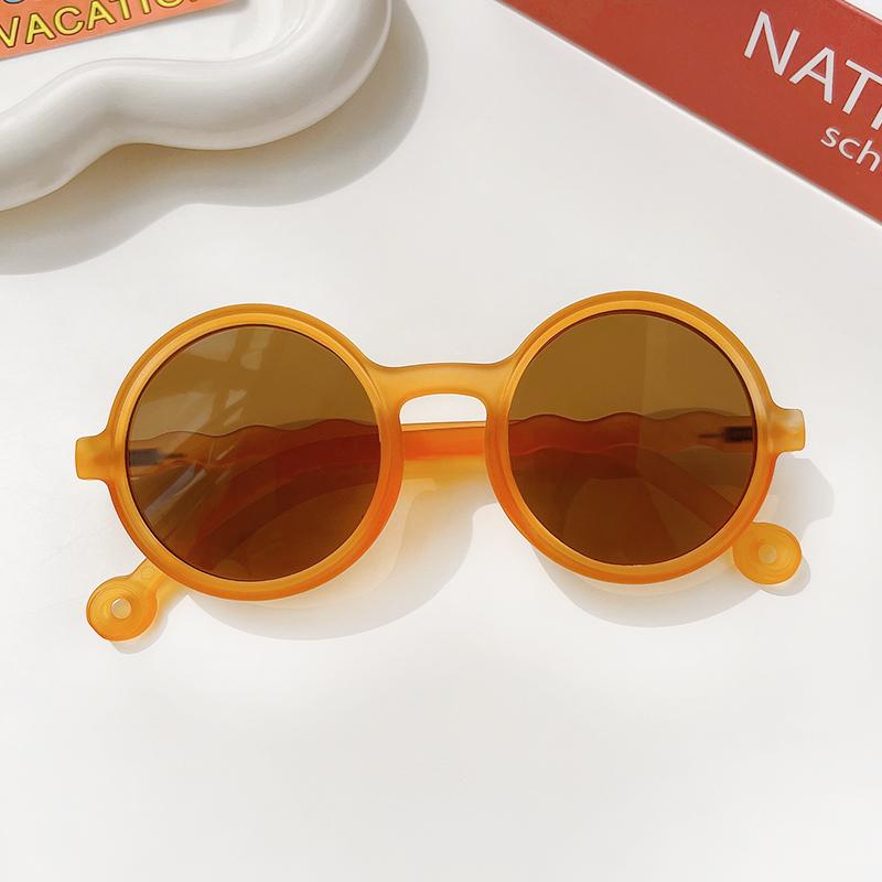 Boy Girl Cute Cartoon Bear Shape Fashion Round Sunglasses Children Vintage Sunglasses UV Protection Classic Kids Eyewear