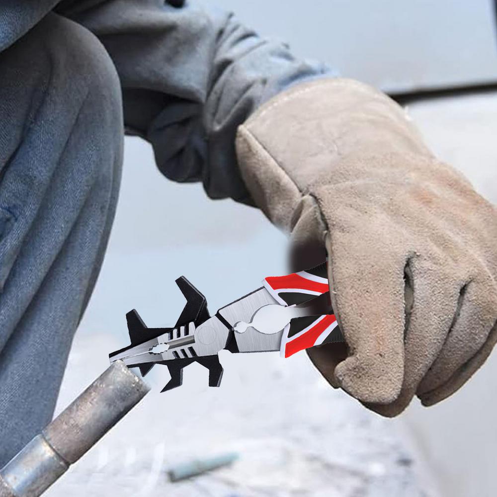 Pliers For Welding 8 Inch High Carbon Steel Welding Pliers For Electrical Anti-Rust Multi-Functional Non-slip Comfort Handles