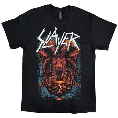 Slayer T Shirt Offering Rams Head Band Logo New Official Mens Black