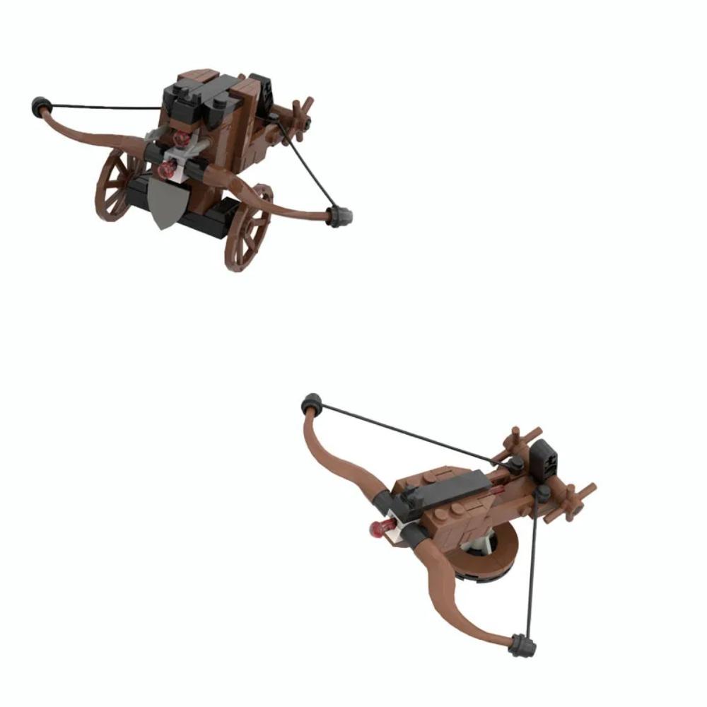 Medieval Castle Siege Weapons Building Blocks Siege Engine Cannon Car  Catapult Crossbow MOC Assembly Bricks Toys