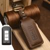 Leather Car Key Fob Case Key Cover For Mitsubishi Outlander Lancer 10 Pajero Sport Ex Asx Rvr Colt Grandis L200