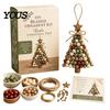 Seasonal Trinket Assembly Kits DIY Christmas Tree Beaded Ornament Kit, 3D Bead Craft Set, Handcrafted Ornaments Making Beginner Friendly with