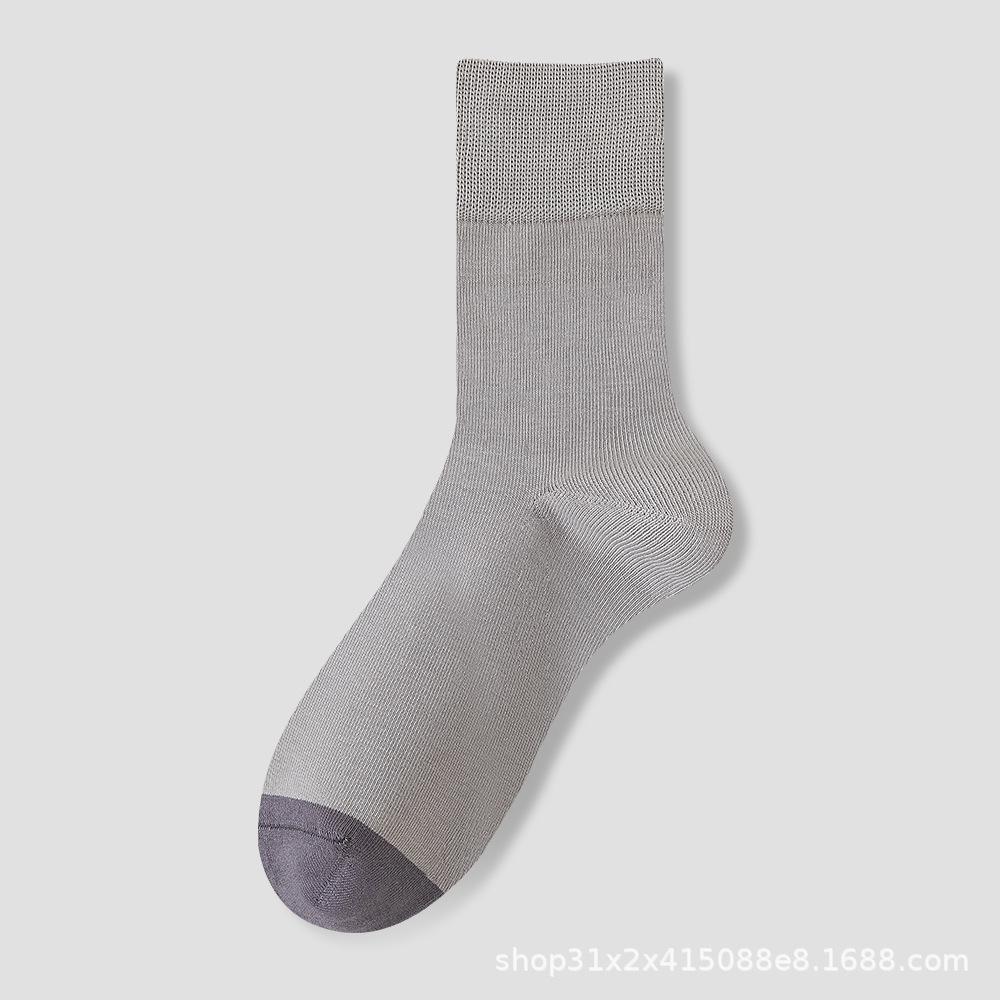 Male Spring and Autumn Pure Cotton Anti Odor Antibacterial Long Boneless Socks