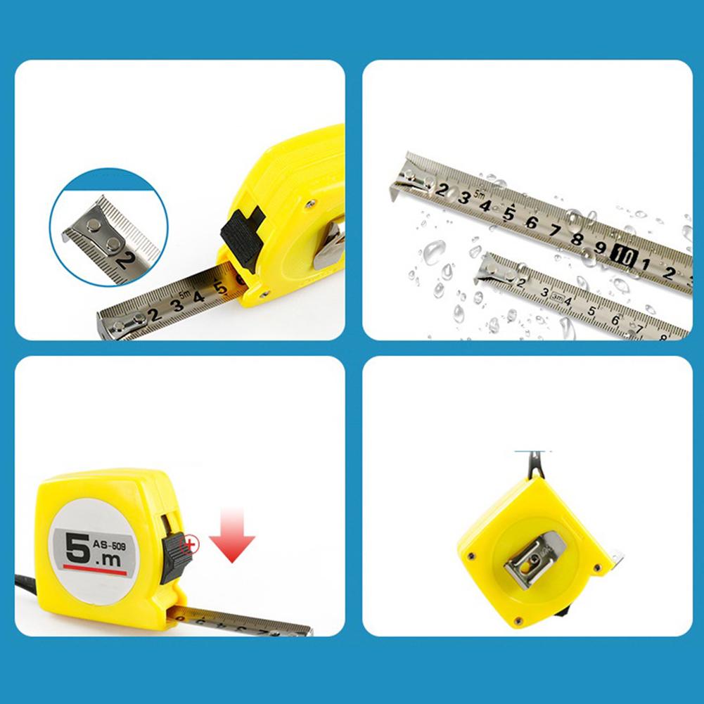 ABS+Stainless Steel Tape Measure Portable Red Yellow 1 Pcs