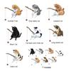 Ornamento Gatto Pescatore Paesaggistica Pesci Statua Gatto Cartone Animato Seduto Pesca Piccolo Gatto Ornamento Decorazione Interna Casa Auto