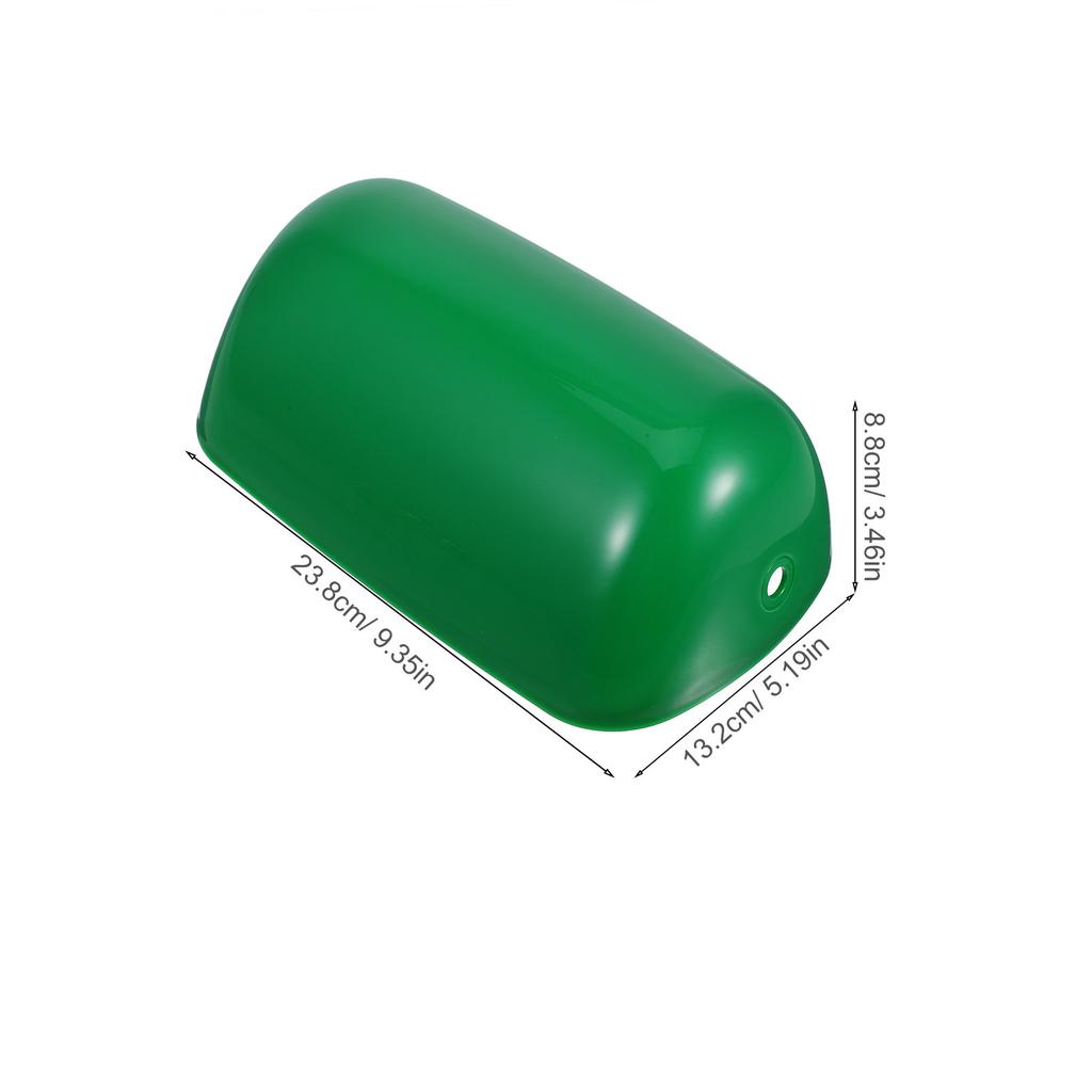 Bankers Lamp Shade Replacement Retro Green Plastic Lampshade Desk Lighting Cover Anti-Glare Vintage Style Nightstand Light