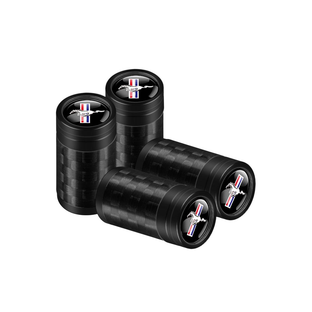 4Pcs Carbon Fiber Car Wheel Tire Valve Stem Air Cap Auto Decoration For Ford Fiesta Focus 2 Mk3 Mondeo Mk4 Ranger Kuga Mustang