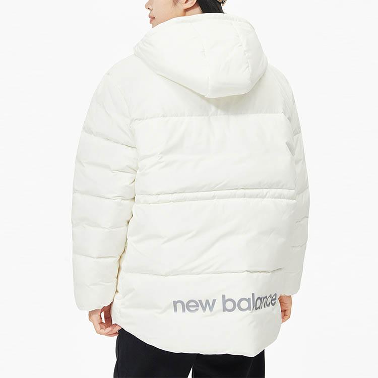 New Balance Down Jackets Women's White Hooded Moderate Other AWJ13341-SST