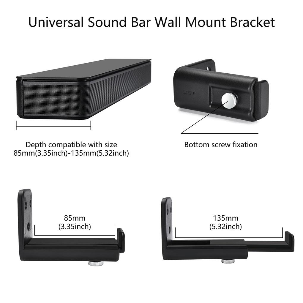 Soundbar Wall Mount Bracket Anti-Drop Soundbar Speaker Wall Holder Drywall Sound Bar Wall Bracket for Samsung Vizio LG for Bose