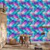 Ink Wallpaper Turquoise, Violet, Blue and Azure 50x1000