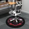 1pc Feline Flames Office Round Area Rug, Under Office Chairs Bedroom Living Room Home Decor, Room Deco, Available in Various Sizes