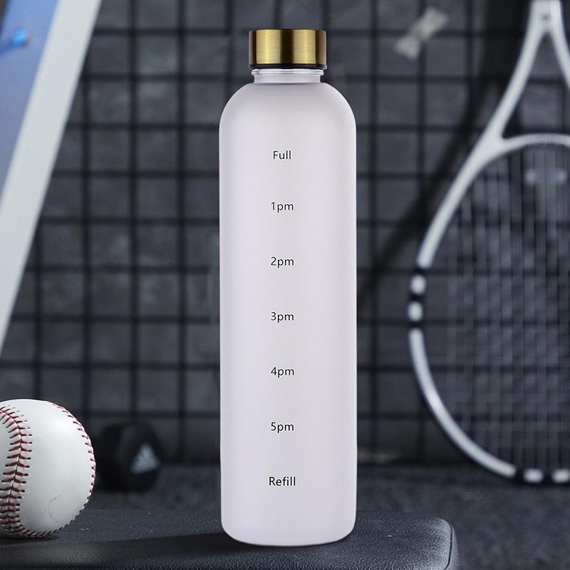 Large Capacity 1000ML Gradient Color Plastic Water Cup Tritan Frosted Portable Space Cup for Outdoor Sports And Fitness