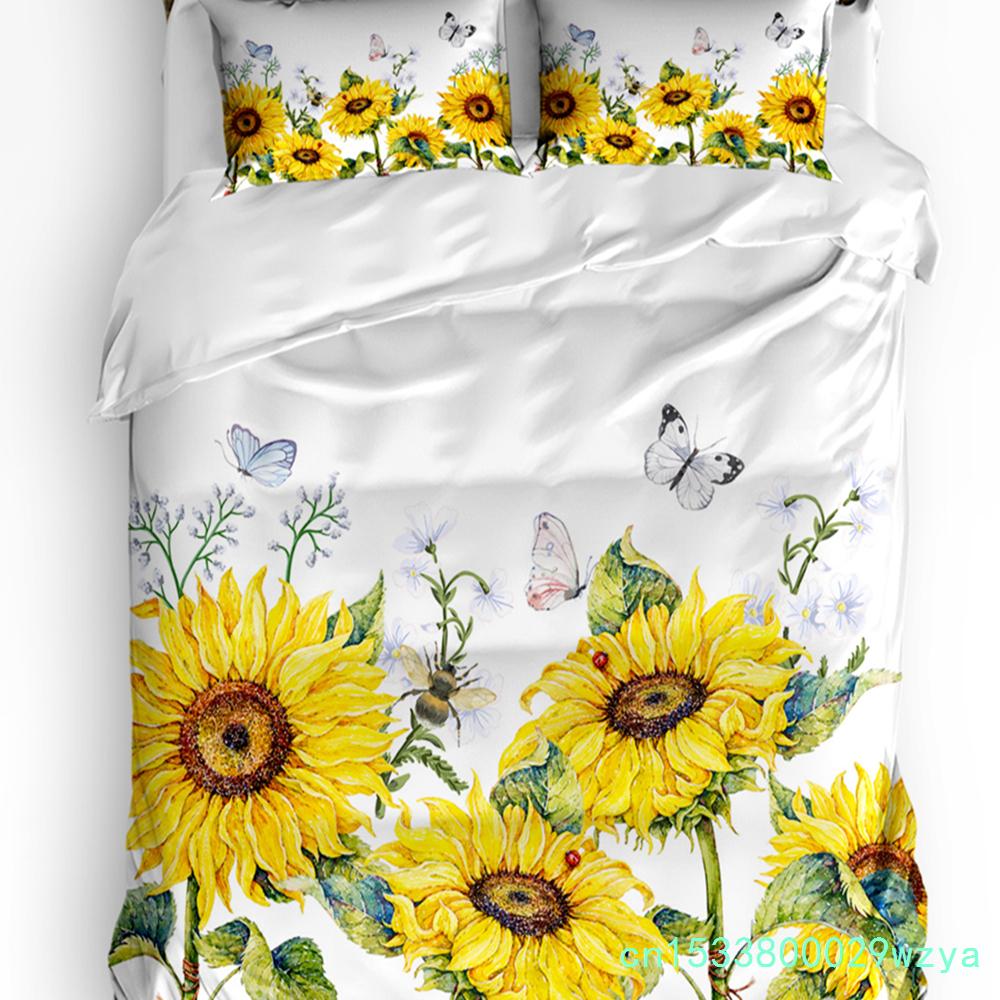 Forest Fairy Flower Butterfly Girl Duvet Cover With Pillow Case Custom 3pcs Bedding Set Quilt Cover Double Bed Home Textile