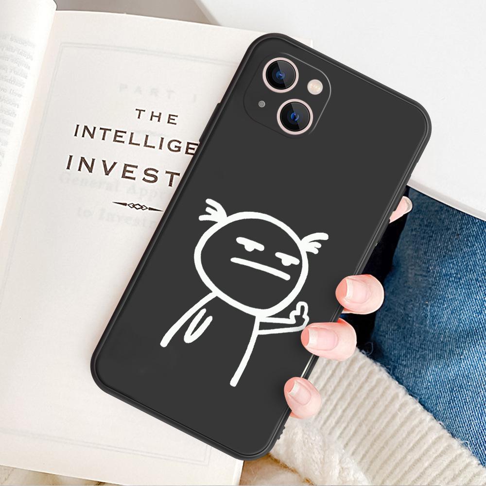 Explosive stickman anti-drop mobile phone case 16promax protective case 14 personality 13 mobile phone case Apple case 17