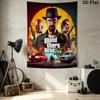Grand Theft Auto Wall Tapestry Aesthetic Wall Hanging Printed Fabric Blanket Decorative Tapestries For Bedroom Living Room Home Decor