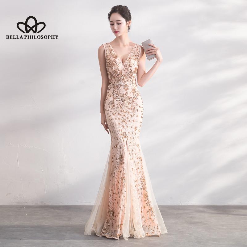 Evening Dress New Banquet Elegant Long Sexy Fishtail Toasting Dinner Dress Cocktail Party Long Dress