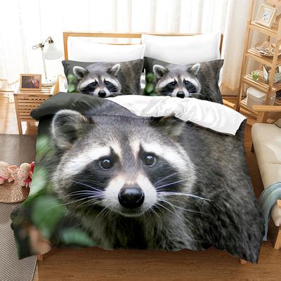 Çizgi Film Hayvan Nevresim Takımları Kraliçe King Boy Sevimli Polyester Yatak Takımı 3D Sevimli Tilki Panda Kuş Temalı Çocuklar Erkekler Kızlar İçin