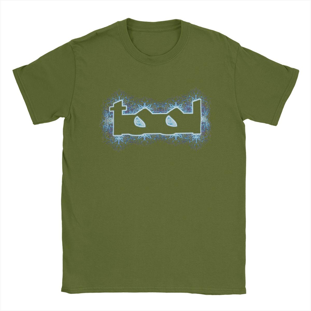

Tool Band Men s T Shirt Vintage Tees Short Sleeve Crew Neck T-Shirts 100% Cotton 4XL 5XL Clothing L армія зелений колір