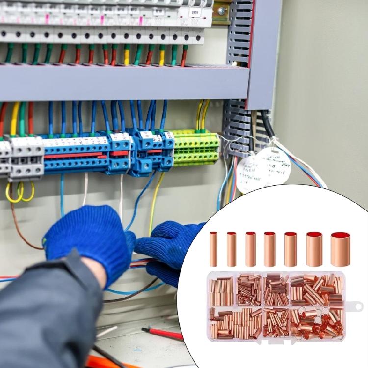 250pcs Brass Wire Connector set Brass Wire Connectors Electrical Crimp for Safe & Efficient Home Electrical Installation