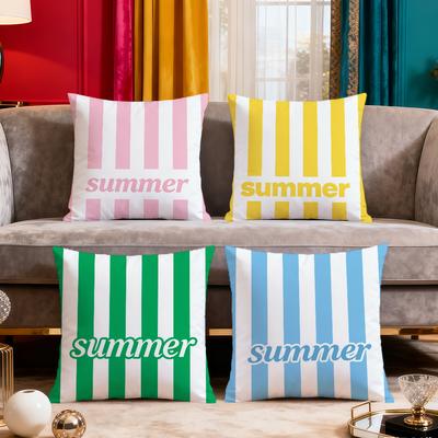 Streifen Sommer Kunst lustige Kissenhülle weiche Kissenhülle für Sofa Wohnzimmer Heimdeko Schutzhüllen Party hogar Kissenbezug