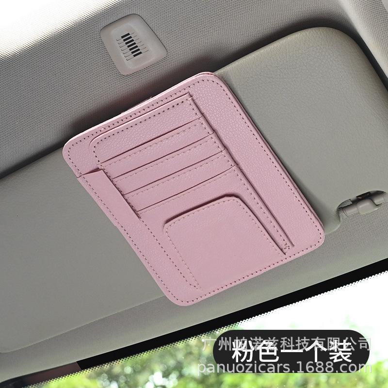 Organizator pentru parasolar auto - Suport multifuncțional pentru ochelari, carduri, legitimații, bilete.