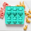Creative Bear Rabbit Shaped Chocolate Silicone Mold 3D Candy Pudding Biscuit Cake Baking Mold