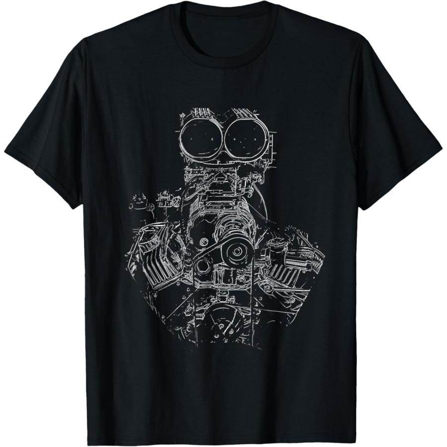 Vintage Hot Rod Engine T-Shirt XXXXXL чёрный