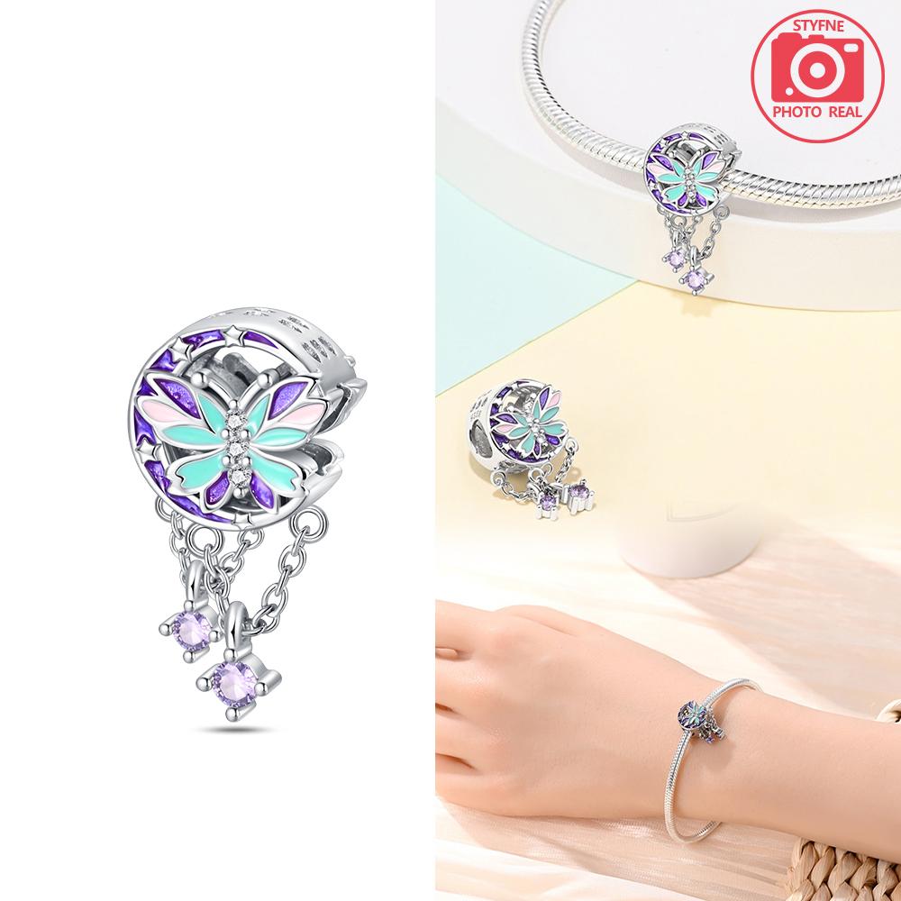 Шарм-бусины Шармы Серебро Таинственная Бабочка Шармы-бусины медь Цвета Идеально Для Шарм-бусин Шармы медь Цвета Аутентичные Браслеты для Изготовления Украшений