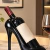 High Heel Wine Bottle Stand, Decorative Open-Front Display Accent for a Dining Table, Sideboard, or Wine Cabinet