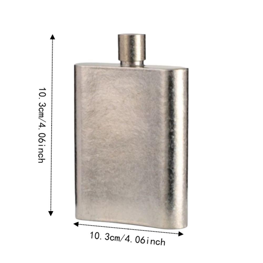 100ML Pure Titanium Hip Flask Mini Corrosion-resistant Spirit Bottle Lightweight Cold/Heat-resistant Pocket Wine Flagon Outdoor