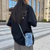 Denim Tas Dames Crossbody Tas Mobiele Telefoontasje Kleine Vierkante Tas Schoudertas