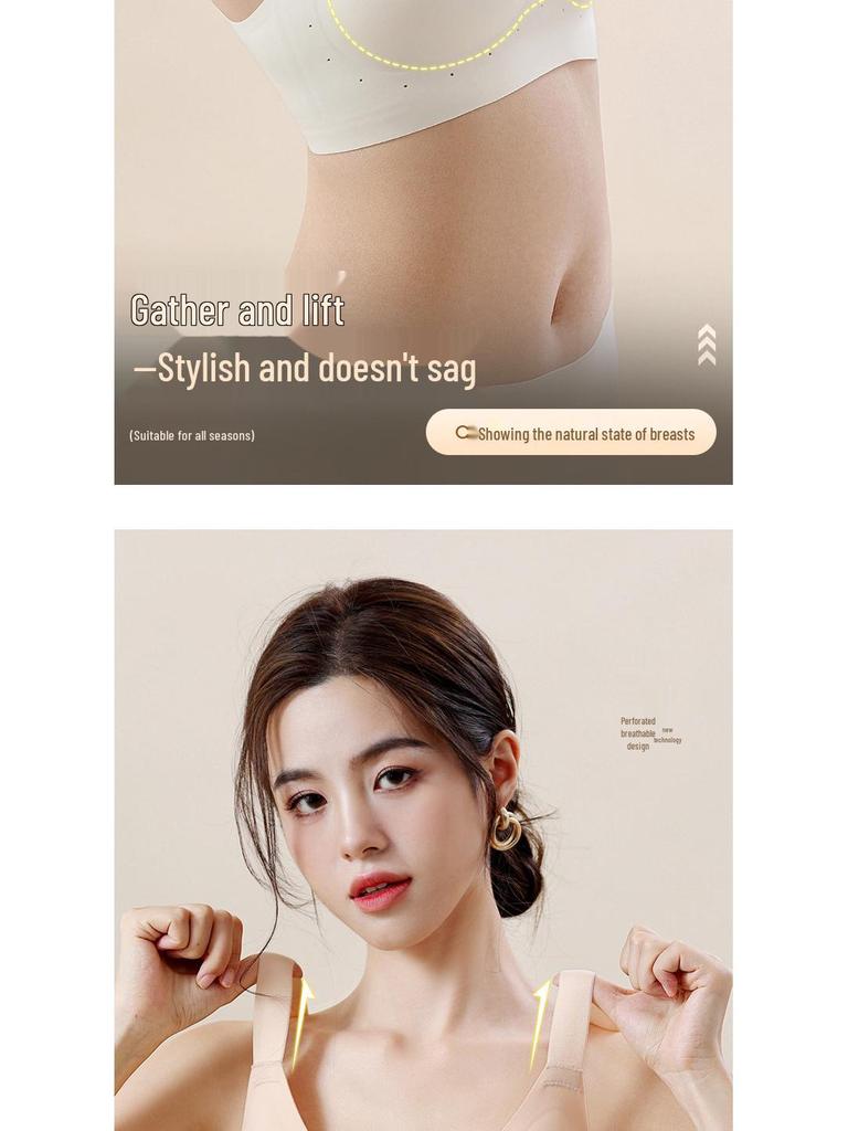 Soft Support Seamless Anti-Slip Wire-Free Bra for Women with Large Bust - Minimizes Appearance, High Elasticity, Lightweight, Breathable.