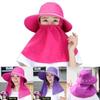 Women's Uv Protection Garden Hat With Wide Brim In Deep Red Fabric For Summer Activities