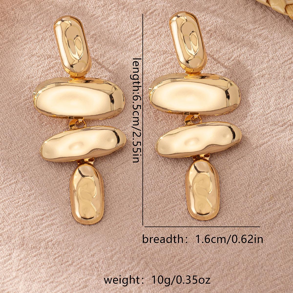 

Уникальные геометрические овальные длинные серьги: Элегантные, Модные Пусеты для Женщин