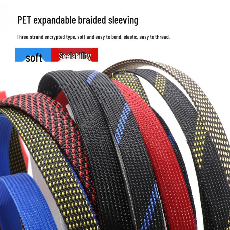 

Нейлоновая плетеная ударопрочная оплетка для акустического кабеля, сетка «змеиная кожа», 3 мм-80 мм 10mm Fluorescent Yellow / 2m (Promo)