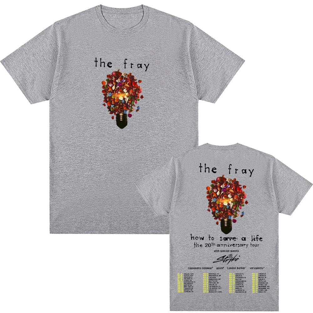The Fray 2025 TOUR T-shirt Graphic Printing Hip Hop Tee-shirt High Quality 100% Cotton Soft Tshirt Gothic Clothing