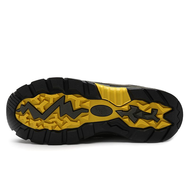 High Quality Leather Hiking Shoes Durable Outdoor Sport Men Trekking Leather Shoes Lace-Up Climbing Hunting Sneakers