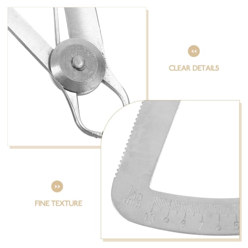 TOYMYTOY Stainless Steel Thickness Caliper Gauge, Inner Diameter Caliper, Jewelry Measuring Tool, Precision Measurement, Inside Measuring Tool, 10.4 X