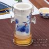 Heat-Resistant Glass Tea Set with Cup, Chinese Kung Fu Flower, Ceramic Teapot with Filter Kettle, 240ml