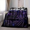 1Pc Gorillaz Digital Artistry Flannel Blanket, Soft And Comfortable, Casual Warm, Camping Travel, Christmas, Halloween Xmas Gift L157
