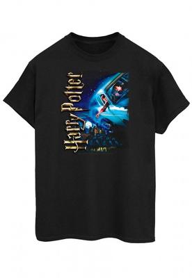 Womens/Ladies Smiles At Hogwarts Cotton Boyfriend T-Shirt